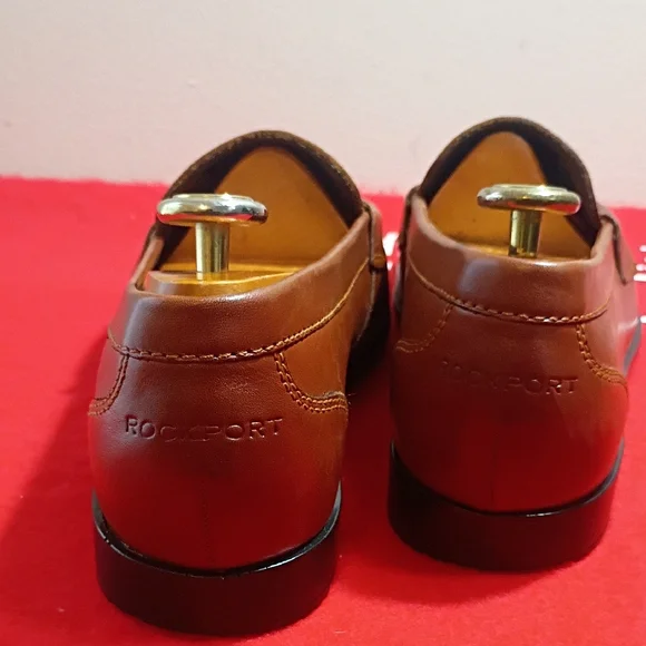 Rockport Chestnut Leather Slip-On Loafers - Picture 5 of 8
